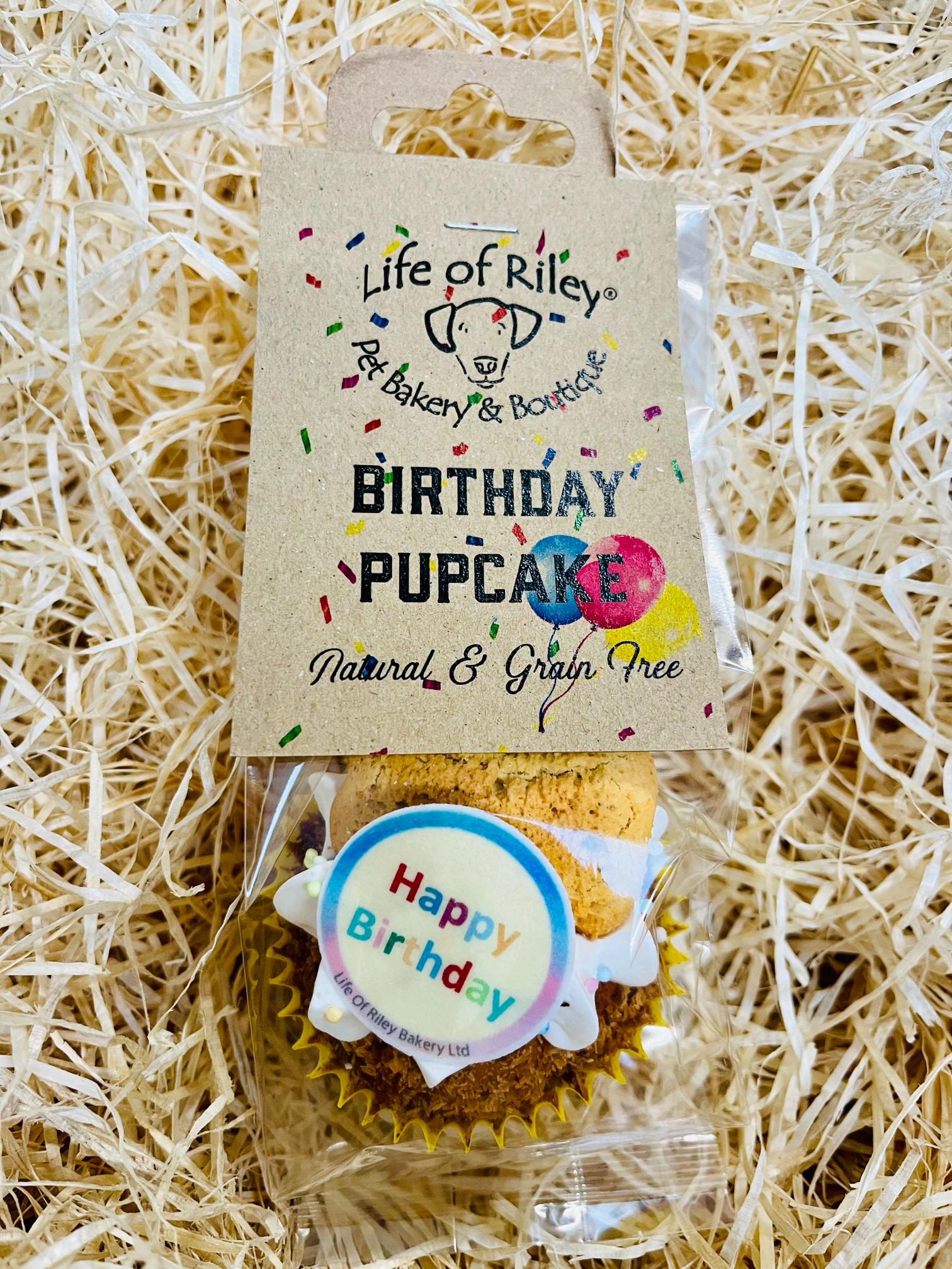 Happy Birthday Pupcake - Grain Free Natural Dog Cupcake