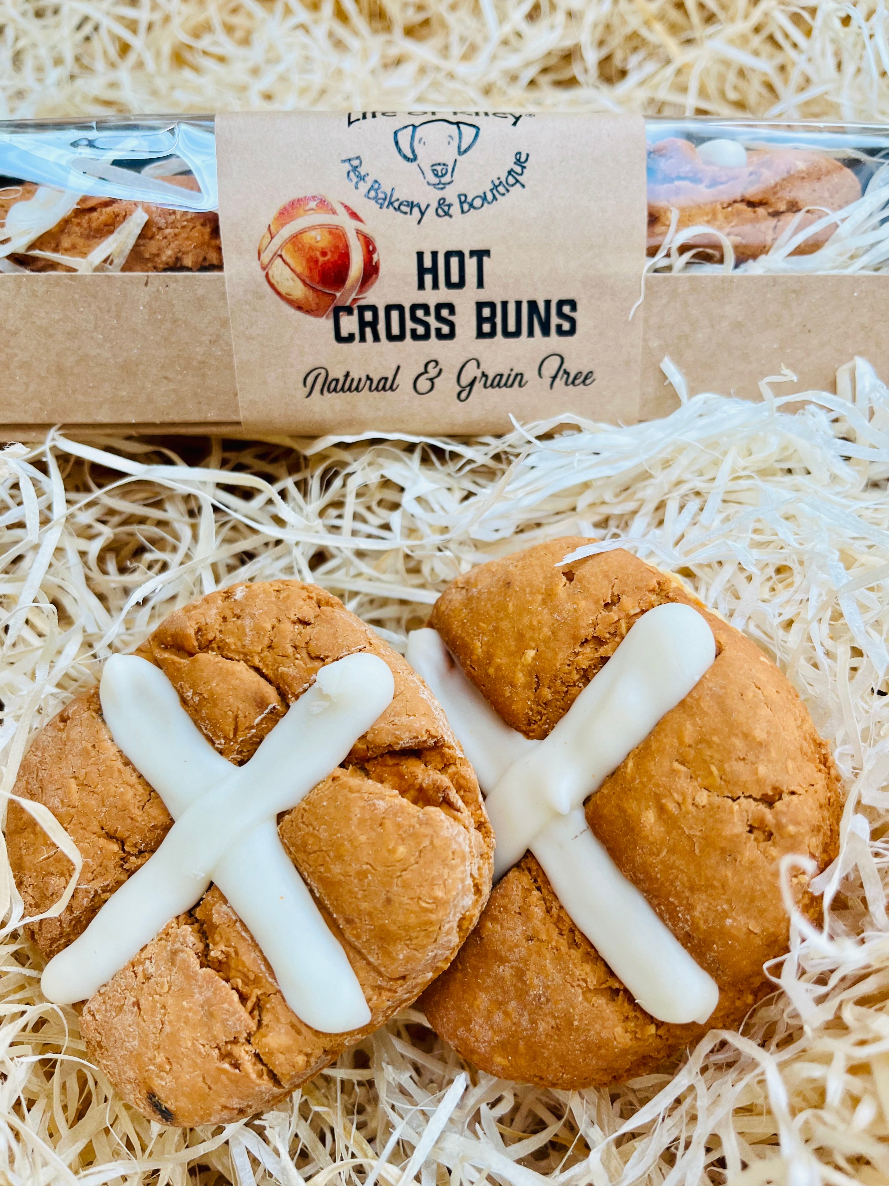 Hot Cross Bun Box - Natural Grain Free Easter Dog Treats