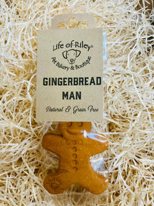Large Gingerbread Man Dog Biscuit - Grain Free Natural Dog Treats