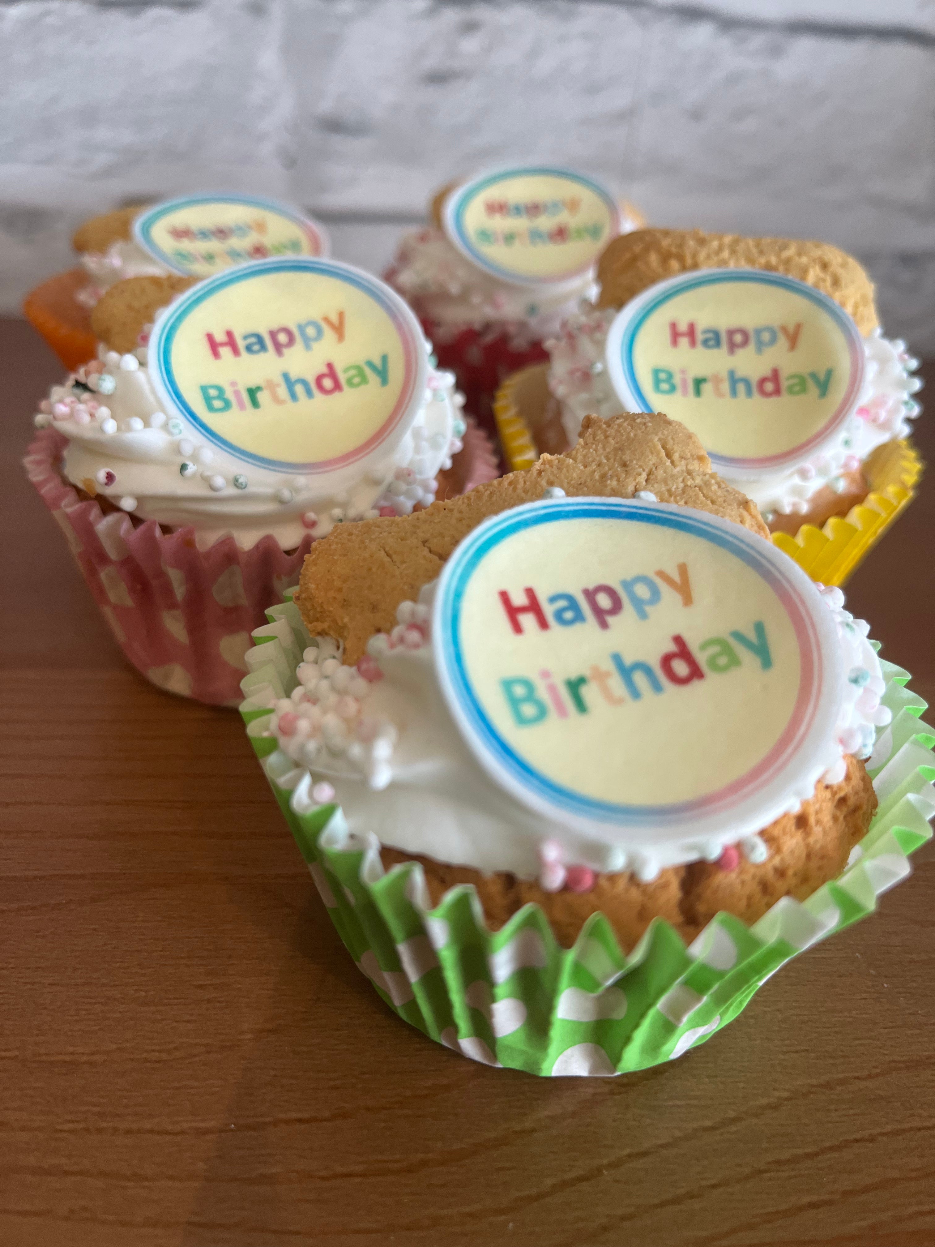Happy Birthday Pupcake - Grain Free Natural Dog Cupcake